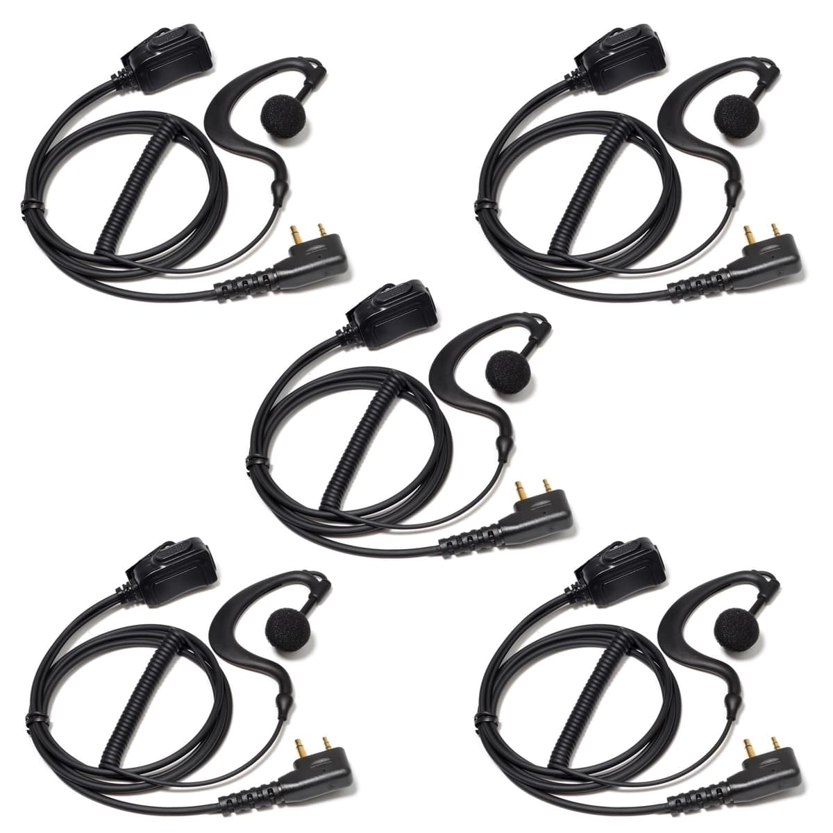 Micrófono Auricular Forma en G Compatible con Midland G7 Pro G8 G9 Pro M24 M24 Plus M48 M99 G6 XT G7 XTR | Supervisión de Seguridad Softair (5, Forma de G)
