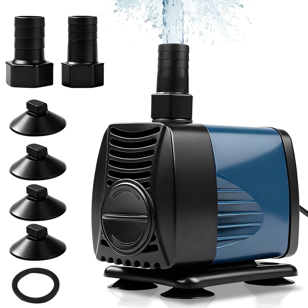 Bomba de agua sumergible, bomba sumergible, mini bomba sumergible 40 W de bajo ruido, 3000 l/h, anfibio