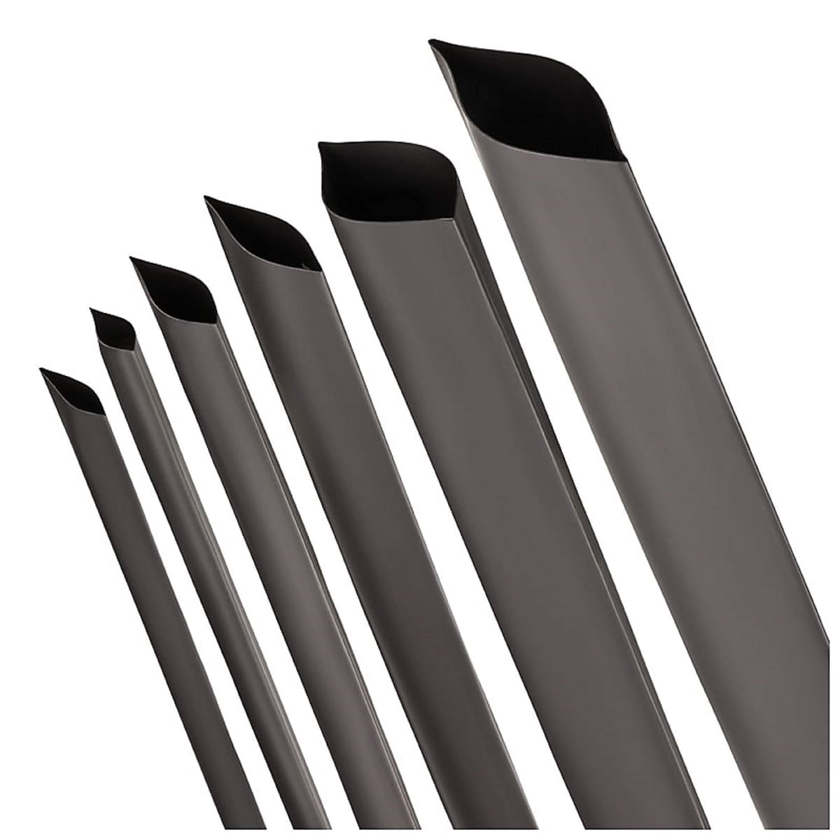 Tubo termorretráctil ISOLATECH por metro negro sin adhesivo Ø1/8inch (3mm) 5ft (1,5metros) relación de retracción 2:1 juego poliolefina para aislar cables sin etiquetar resistente a los rayos UV