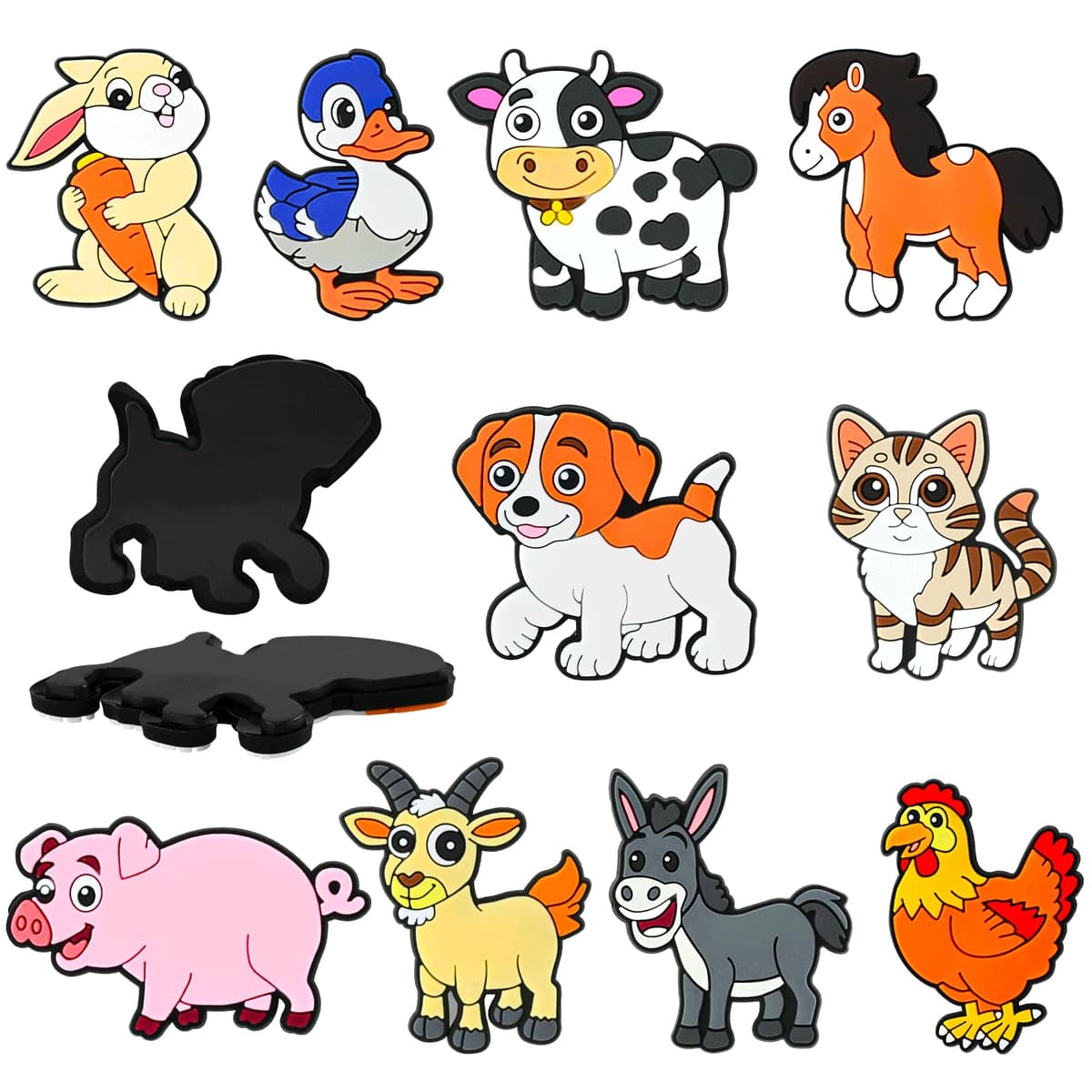 10 imanes de nevera para niños, lindos imanes de animales de granja para niños pequeños, juguetes educativos y decoración para habitación infantil y cocina, regalo educativo para bebés