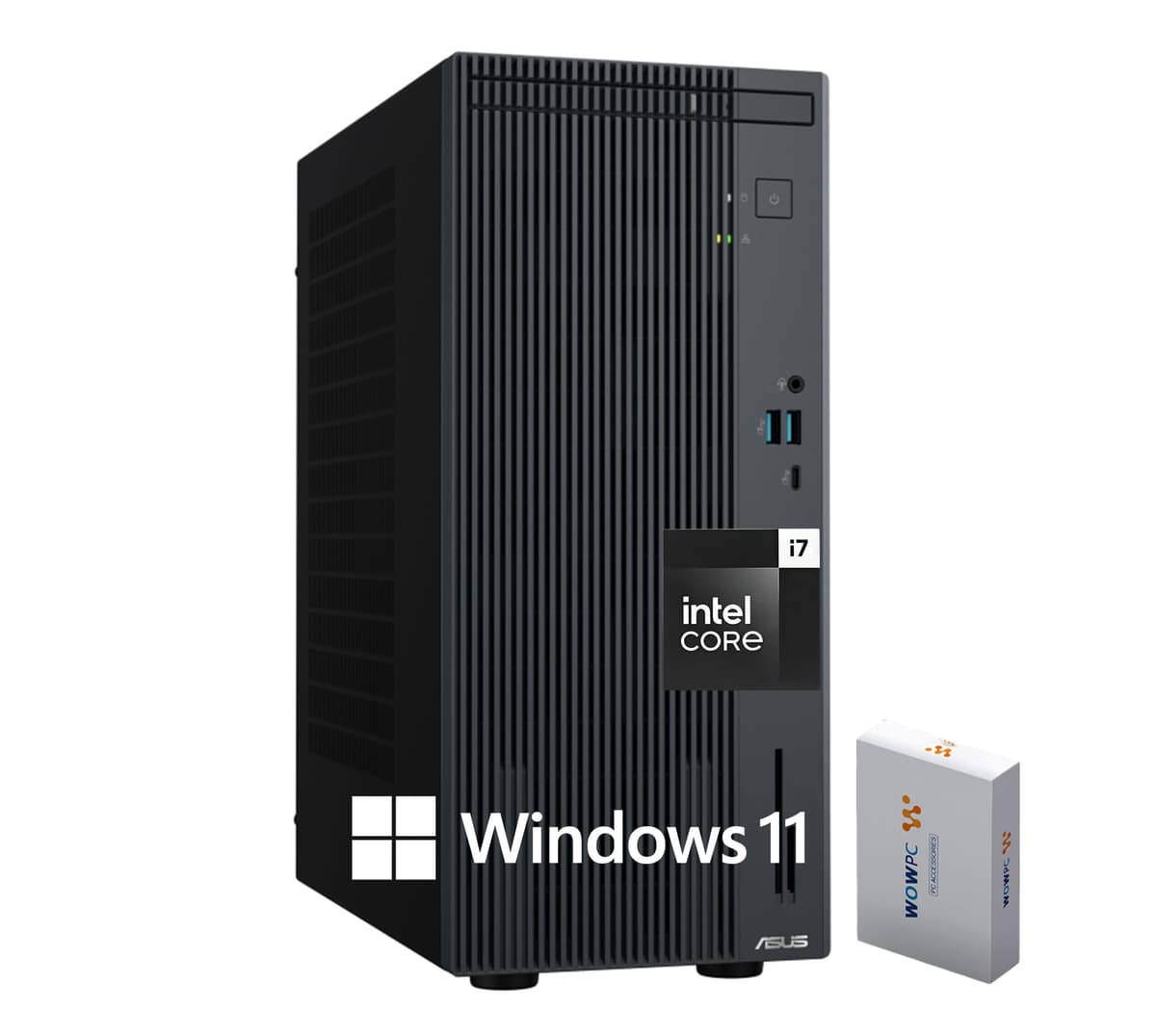 ASUS V500 Home & Business Desktop Computer Intel Core i7 (24MB Cache, up to 4.9GHz), 64GB RAM, 2TB PCIe SSD, Display Port, WiFi 6, HDMI, Keyboard and Mouse, 2-Monitor Support