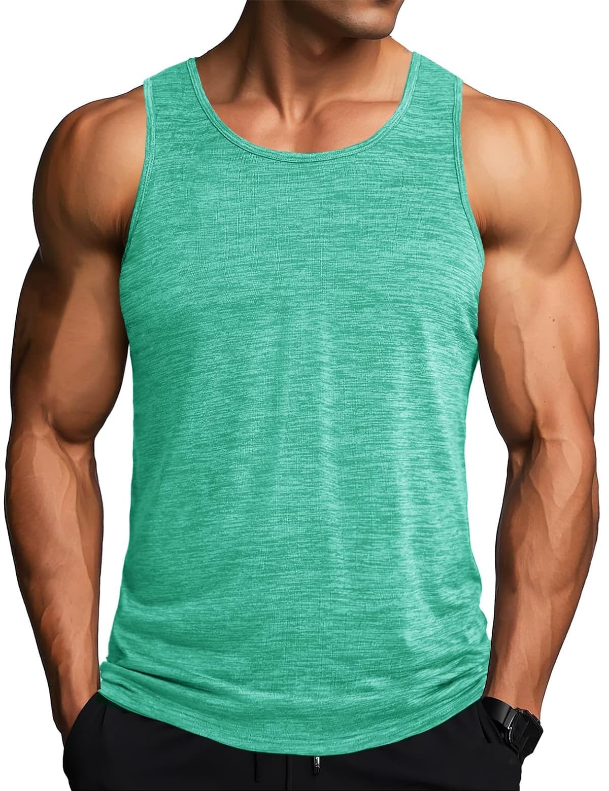 MAGCOMSEN Camiseta Tirantes Hombre Running Entrenamiento Deportiva Ropa Gimnasio Chaleco Secado Rápido UPF 50+ Camiseta sin Mangas para Hombre
