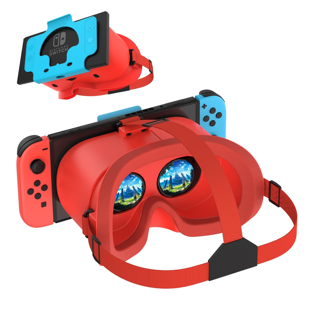 Auriculares VR para Nintendo Switch y modelo OLED mejorado, gafas de realidad virtual VR con lentes HD ajustables, cómoda correa para la cabeza, gafas 3D para Nintendo Switch OLED VR Games Cool Stuff