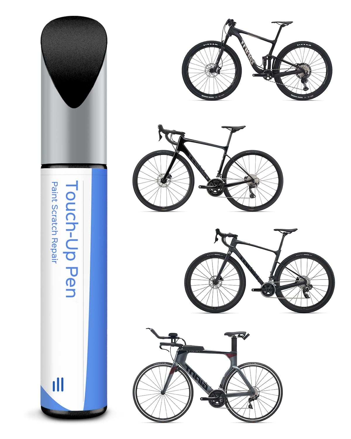 Pintura brillante en carbono para bicicleta - Reparador de pintura para Giant, use lápiz de pintura para metal y plástico - Pintura para bicicleta de alta cobertura