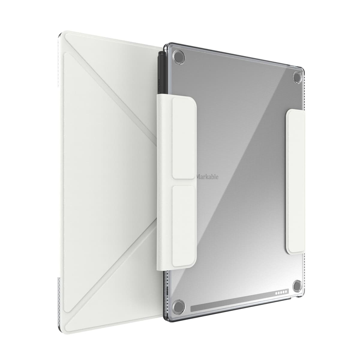 TUDIA M-FLIP - Funda magnética transparente desmontable para notable Paper Pro de 11.8 pulgadas, funda delgada transparente con función de encendido y apagado automático, cierre magnético fuerte