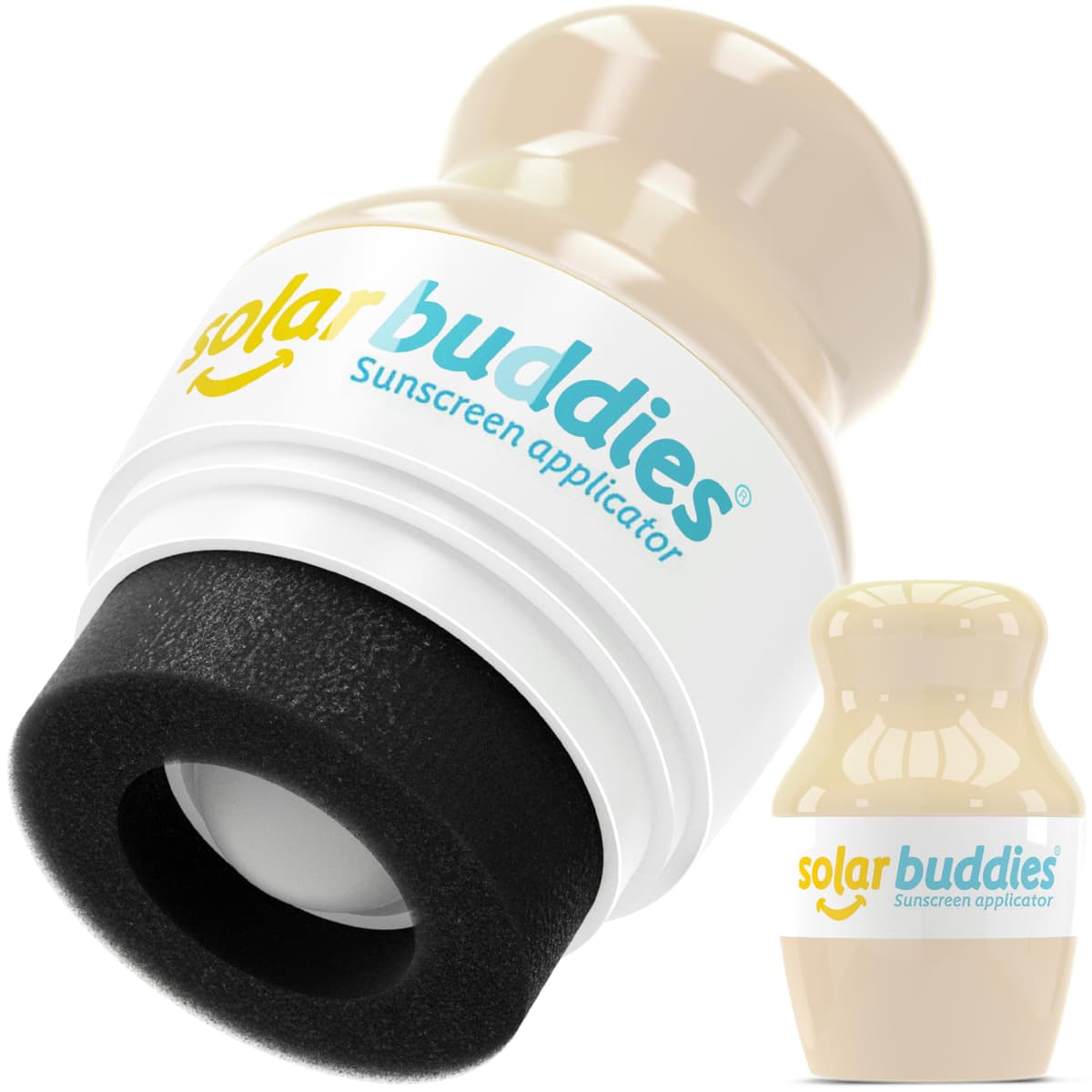 Solar Buddies Sunscreen Applicator - Nude - Refillable Roll on Sponge Sunscreen, Suncream & Lotion Applicator For Kids, Adults & Families - Holds 3.4fl oz, Perfect Size for Travel