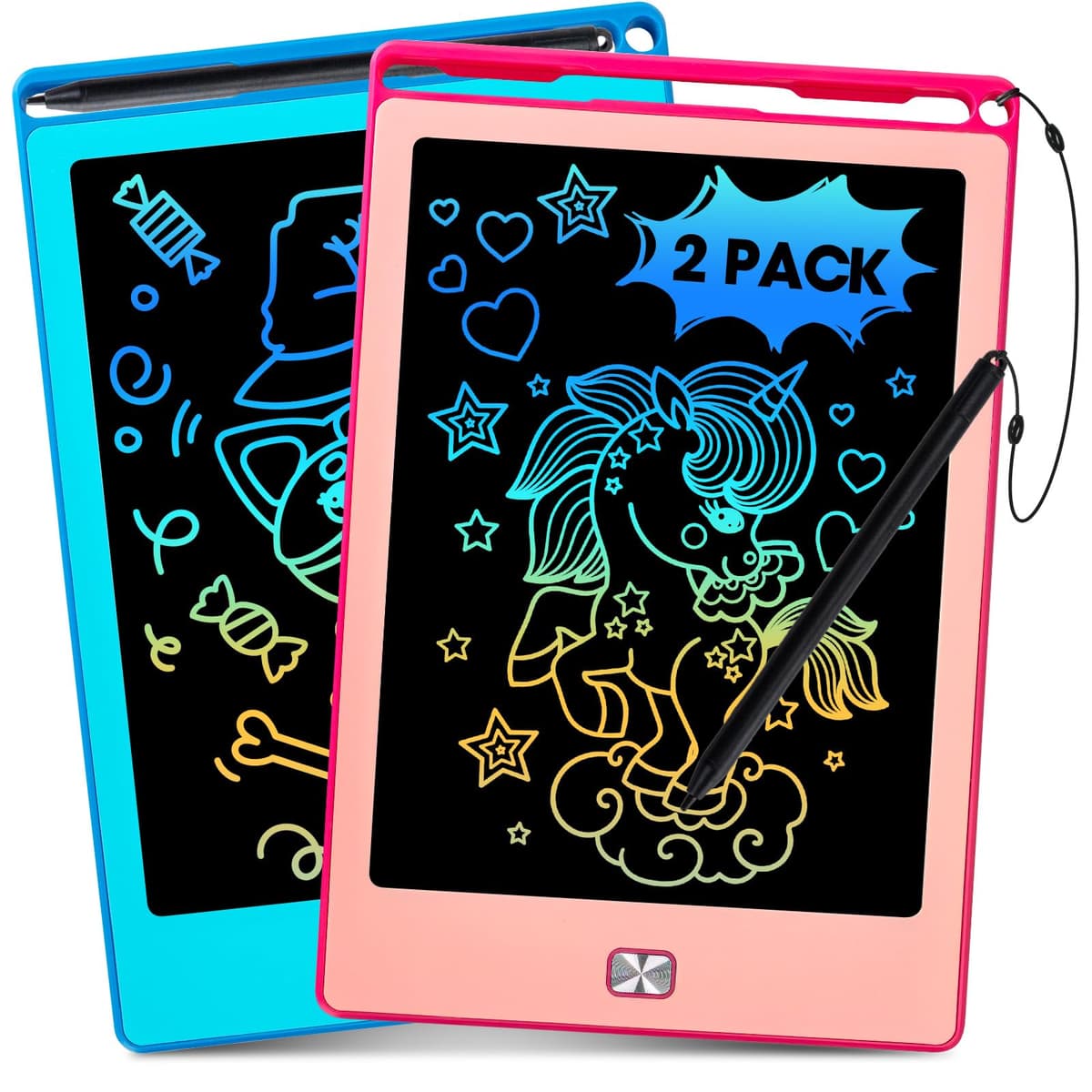 Kinayue Tableta Escritura Niños LCD 8,5 Pulgadas, Pizarra Magnetica Infantil Reutilizable, Juguete de Viaje de Aprendizaje Educativo, Regalo Cumpleaños Navidad, Tablet Dibujo Niños de 3 a 10 años