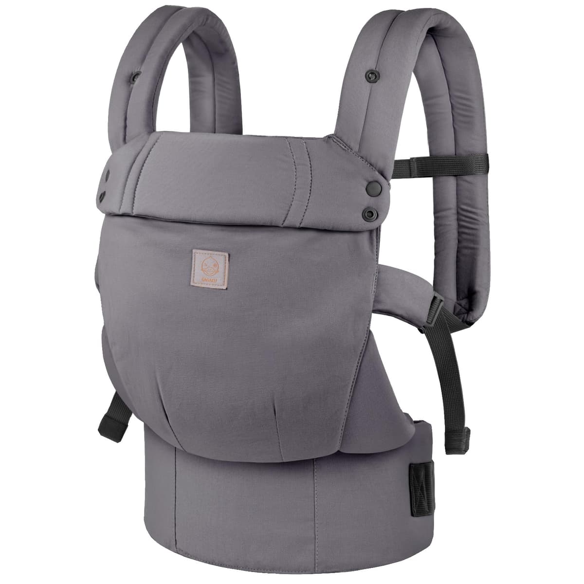 GAGAKU Baby Carier - Portabebés ligero y ergonómico para niños pequeños de 7 a 33 libras, suave y transpirable 4 en 1 con soporte para la cabeza, fácil de llevar, comodidad manos libres, color gris