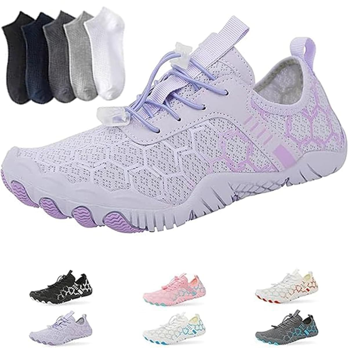 Hiking Womens Men, Pro Barefoot Shoes with Wide Toe Box, Healthy and Non-Slip Breathable Barefoot Shoes — view 4