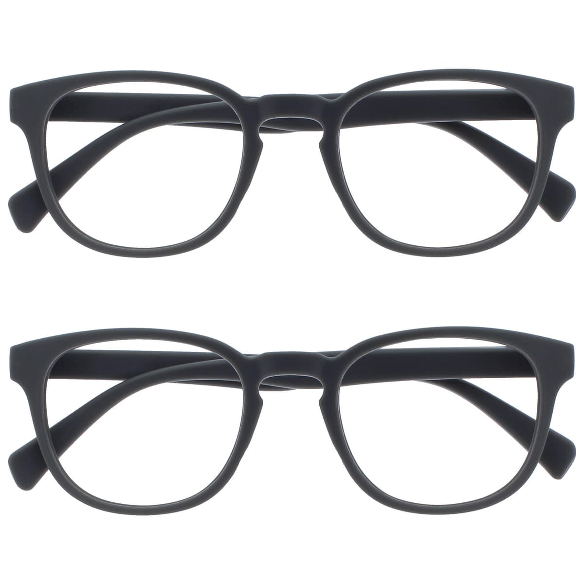 OPULIZE Pop Gafas de Lectura Pack de 2 Redondas Violeta Mate