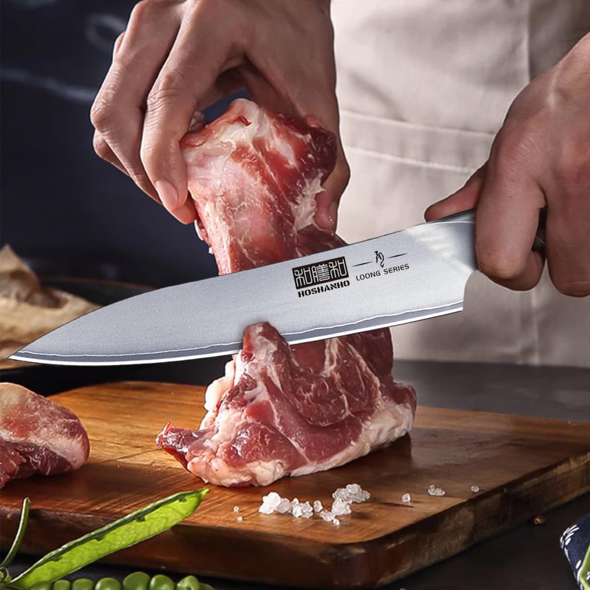 HOSHANHO 6 Inch Kitchen Knife, Ultra Sharp Japanese High Carbon Stainless Steel Chef Knife, Multipurpose Kitchen Utility Knife with Ergonomic Pakkawood Handle — view 5