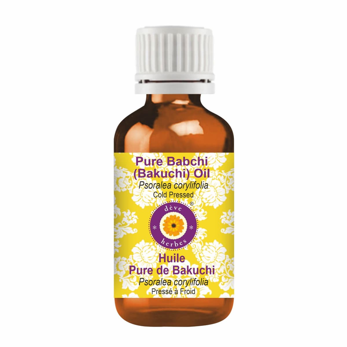 Deve Herbes Pure Babchi (Bakuchi) Oil (Psoralea corylifolia) Cold Pressed 30ml