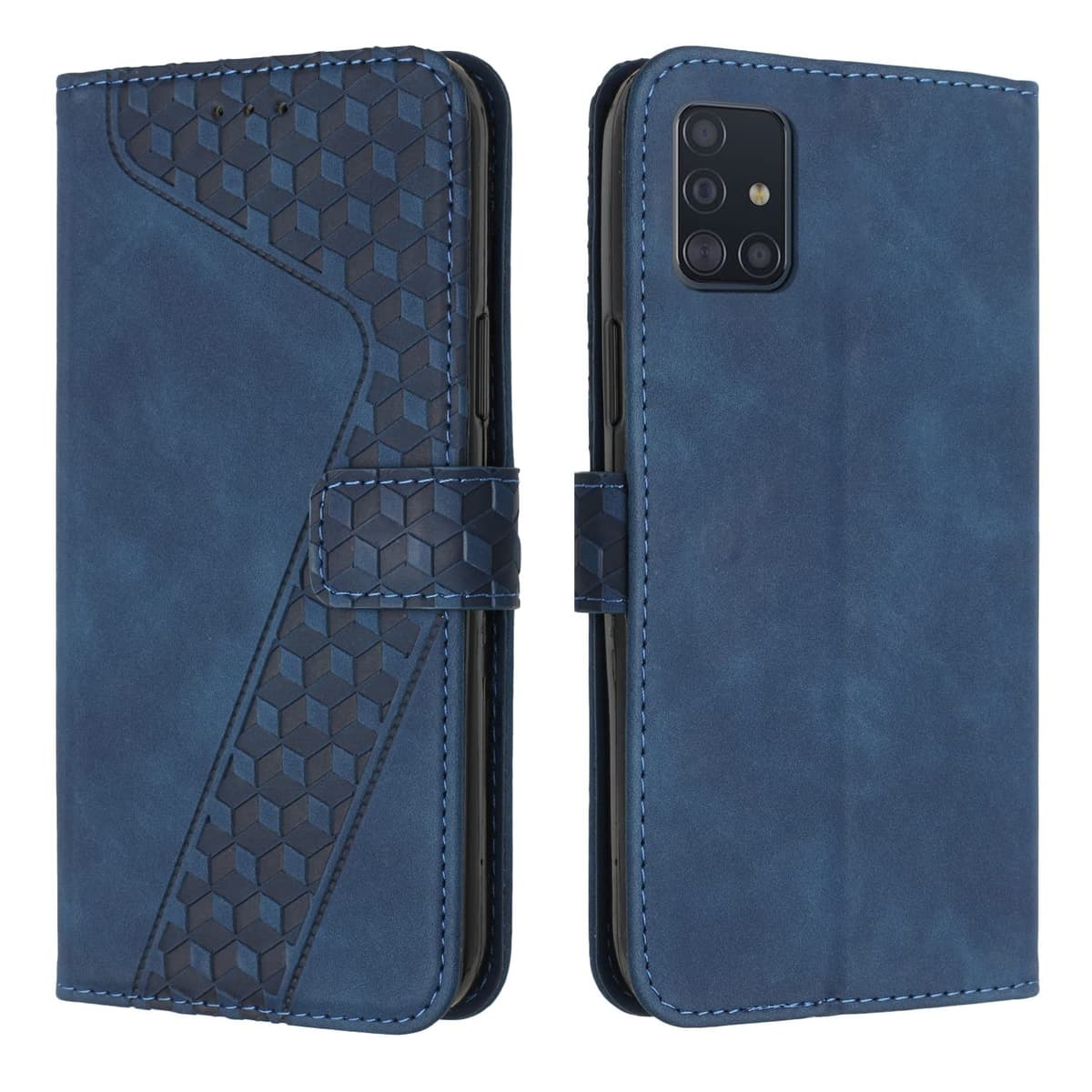 Compatible With Samsung Galaxy A51 5G Case, Wallet Case PU Premium Leather with Card holder Slots Magnetic Shockproof Protect Flip Cover Bookstyle Phone Cases Cover for Samsung A51 5G (Blue)