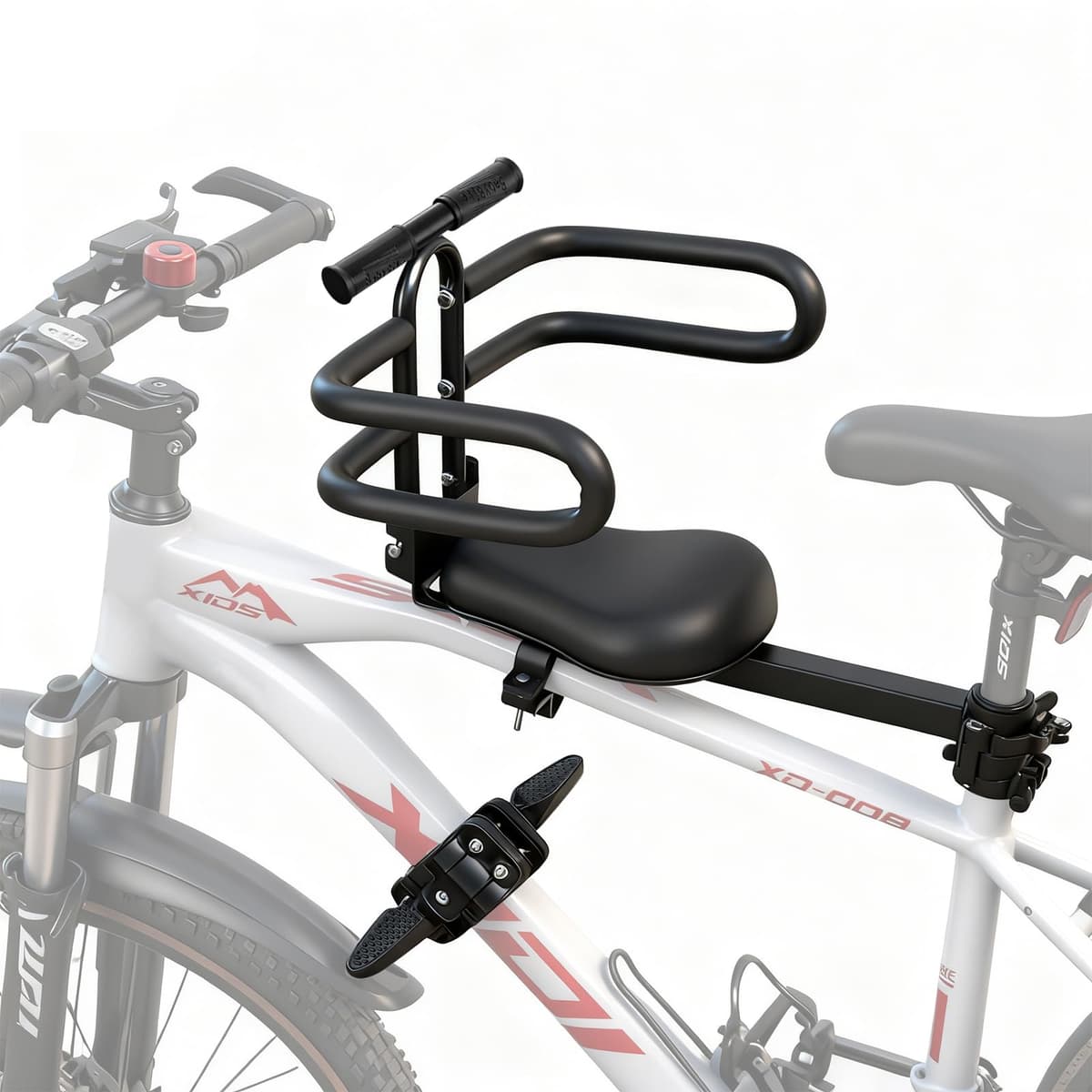 auvstar Asientos de Bicicleta Montados Delanteros para niños,Asiento Infantil para Bicicleta de Montaña,Liberación Rápida Infantil Delantero Plegable,Apto para niños de 1 a 6 años