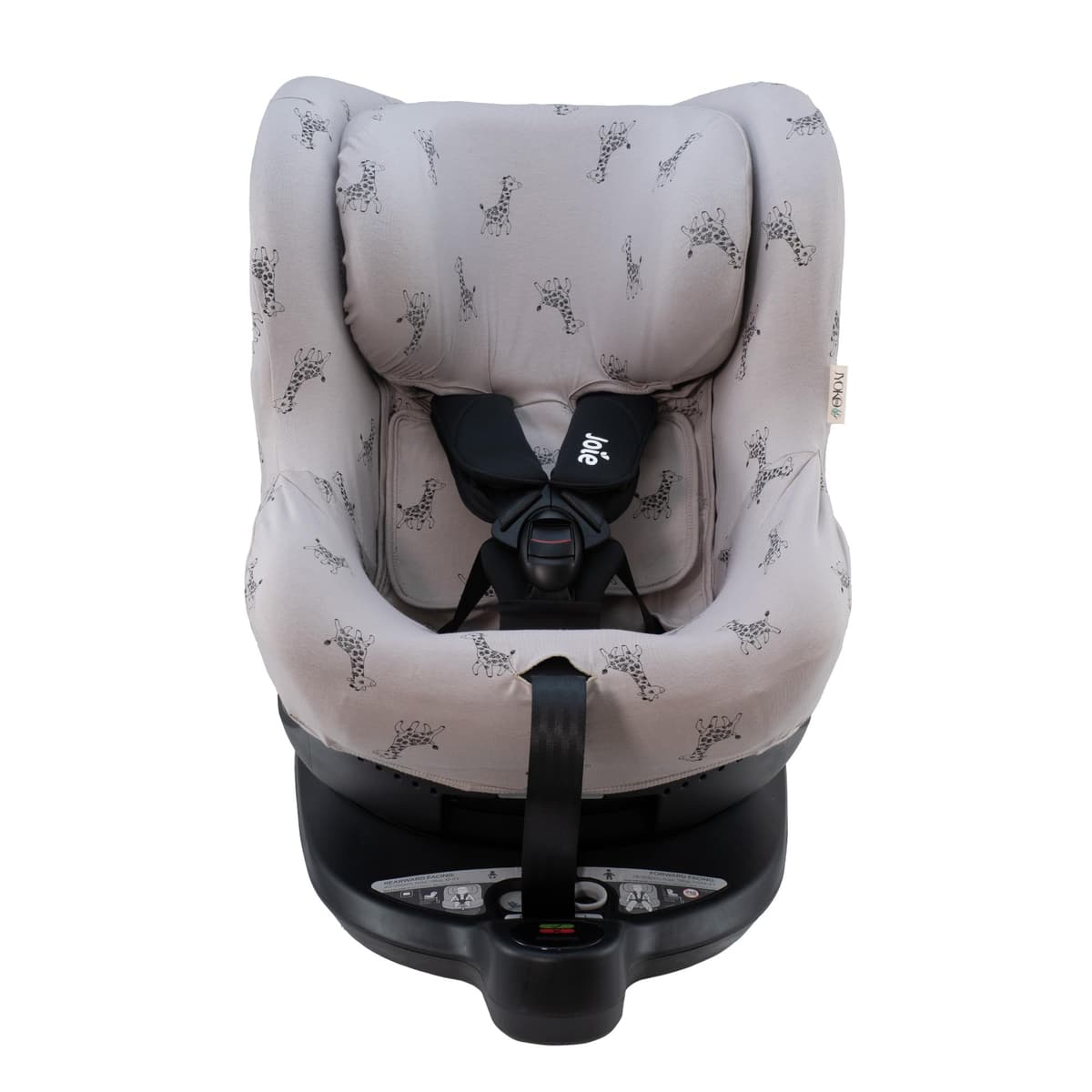 JYOKO Kids Funda de algodón Compatible con Joie Spin 360 y Nuna Rebl (Giraffe, Funda Joie I-Spin 360)