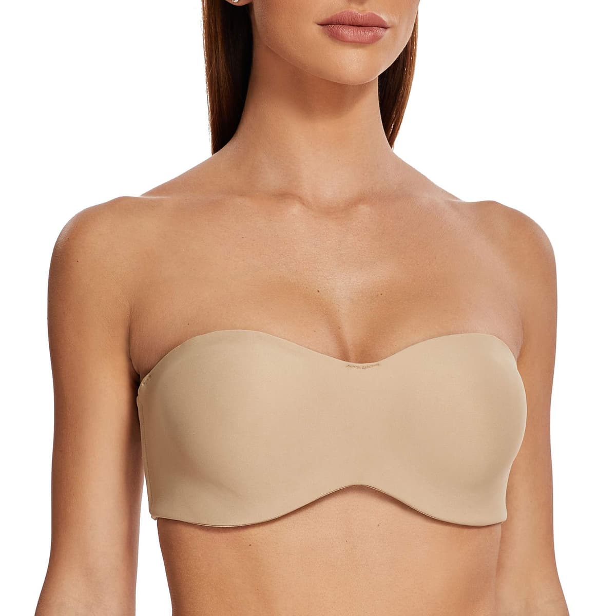 MELENECA Women's Strapless Minimizer Multiway for Large Bust Unlined Seemless Underwire Bandeau Bra