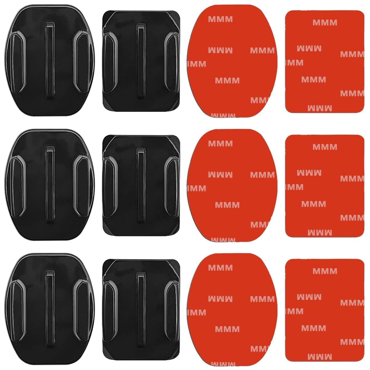 6 Paquetes Pegatina Casco Soporte 3M Adhesivo Almohadillas Hebillas Tornillo Accesorios Compatible con GoPro Hero 13 12 11 10 MAX 9 8 7 6 5 Session dji Osmo Cámaras de Acción