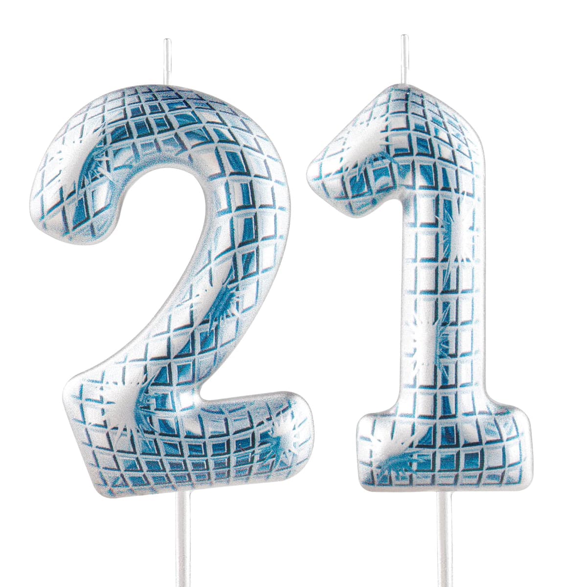 Funny Disco Themed Birthday Candles, Number 21 Retro Disco Mirror Ball Candle Cake Topper Decorations, Dance Party Supplies, 18th 21th 30th 40th 50th 60th Birthday Gifts for Him Her Disco Lovers