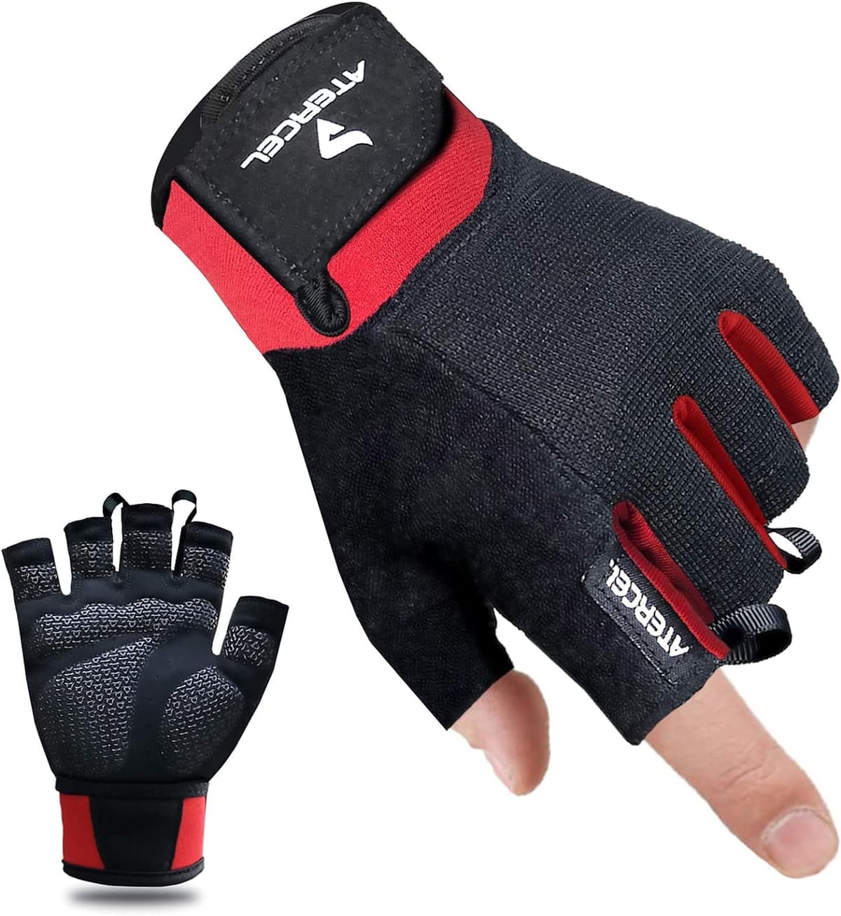 Atercel Workout Gloves for Men and Women, Exercise Gloves for Weight Lifting, Cycling, Gym, Training, Breathable and Snug fit — view 4