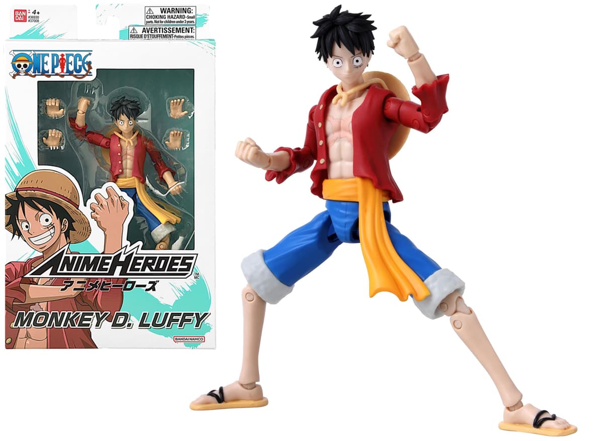 BANDAI Figura Anime Heroes de Luffy One Piece de 17 cm, Multicolor (Modelo 37008) - Coleccionable