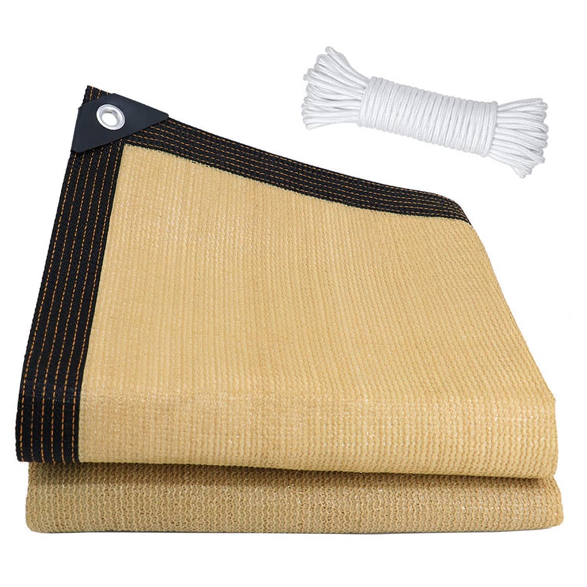 Red de Sombra, 2x3m Malla Sombra Exterior con Ojales, Anti-UV Malla Sombreadora Jardin, Lona Sombra Exterior, Transpirable y Protector Solar, Malla Ocultacion Toldo para Jardines Invernaderos Patios