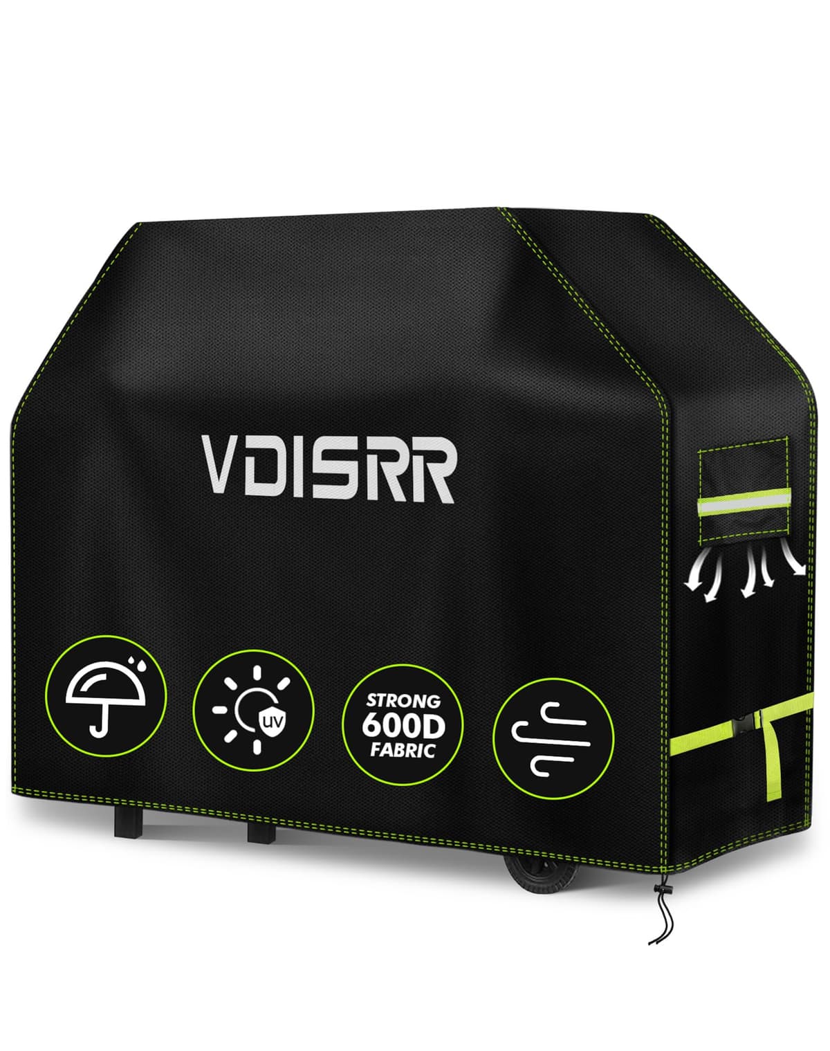 VDISRR Funda Barbacoa Exterior Impermeable, 600D Oxford Funda BBQ Exterior 152 * 71 * 117cm Funda Protectora para Barbacoa Anti-Viento/Agua/UV/Resistente al Desgarro