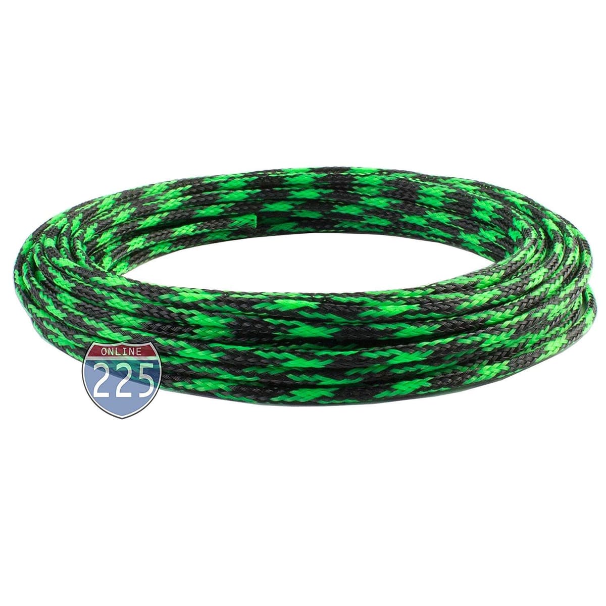100 FT 1/4" 6mm Black Green Expandable Wire Cable Braided Sleeving Sheathing Loom Tubing US — view 2