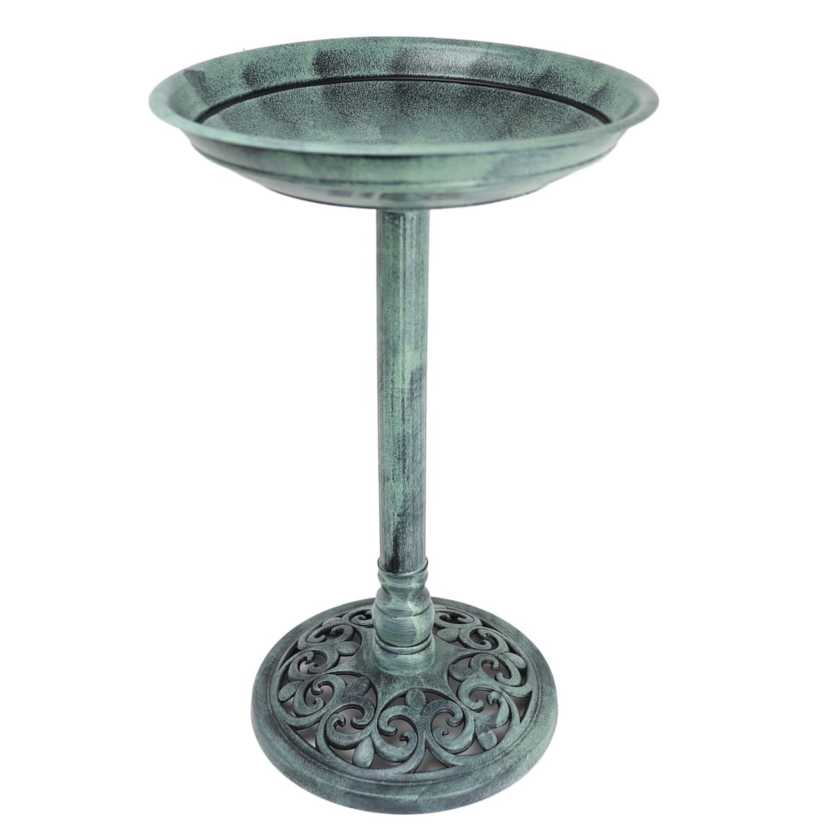 DIVCHI Bird Bath for Garden Freestanding Birdbaths Wild Birds Baths Feeder Bowl Pedestal Birdbath for Outdoors Patio Yard & Lawn Décor (Light Green Classic Bird Bath)