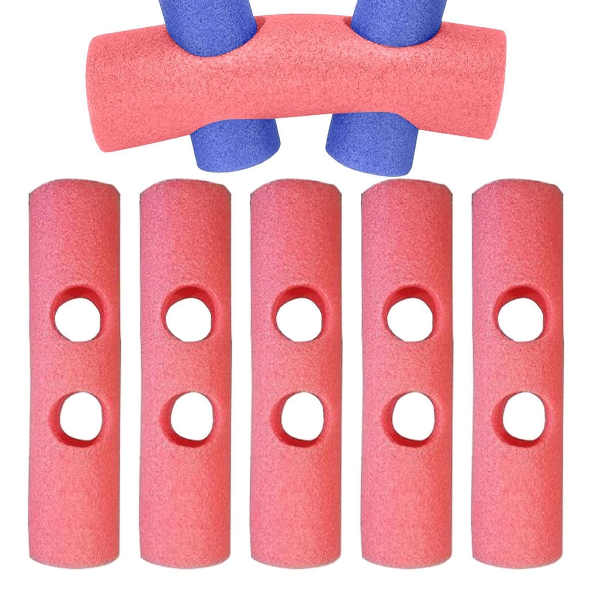 Conector Churro Piscina, 6 Piezas Churro Piscina Espuma con Orificios, Conector para Fideos de Natación, Ayuda para Entrenamiento De Natación