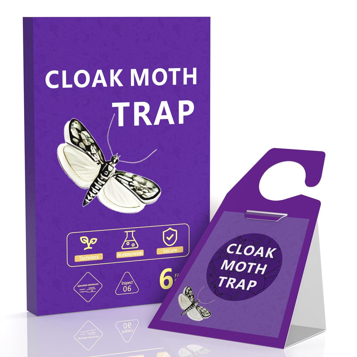 6-Pack Moth Traps for Wardrobes, Versatile Sticky Insect Catcher for Indoor Use, Odourless Traps for Clothes Moths, Gnats, and Flying Pests