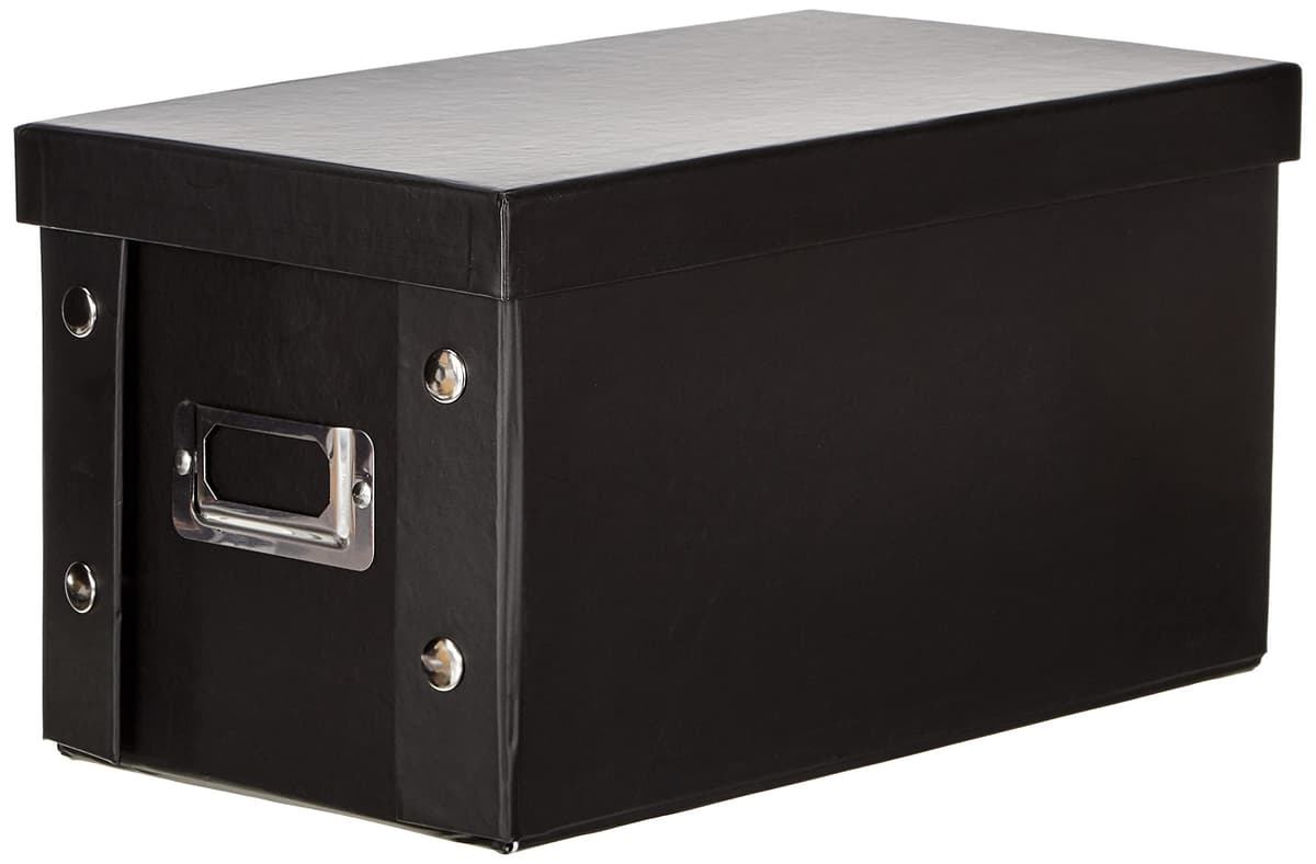 Zeller 17938 Caja de Almacenaje, Cardboard, Negro, 16.5x28x15 cm