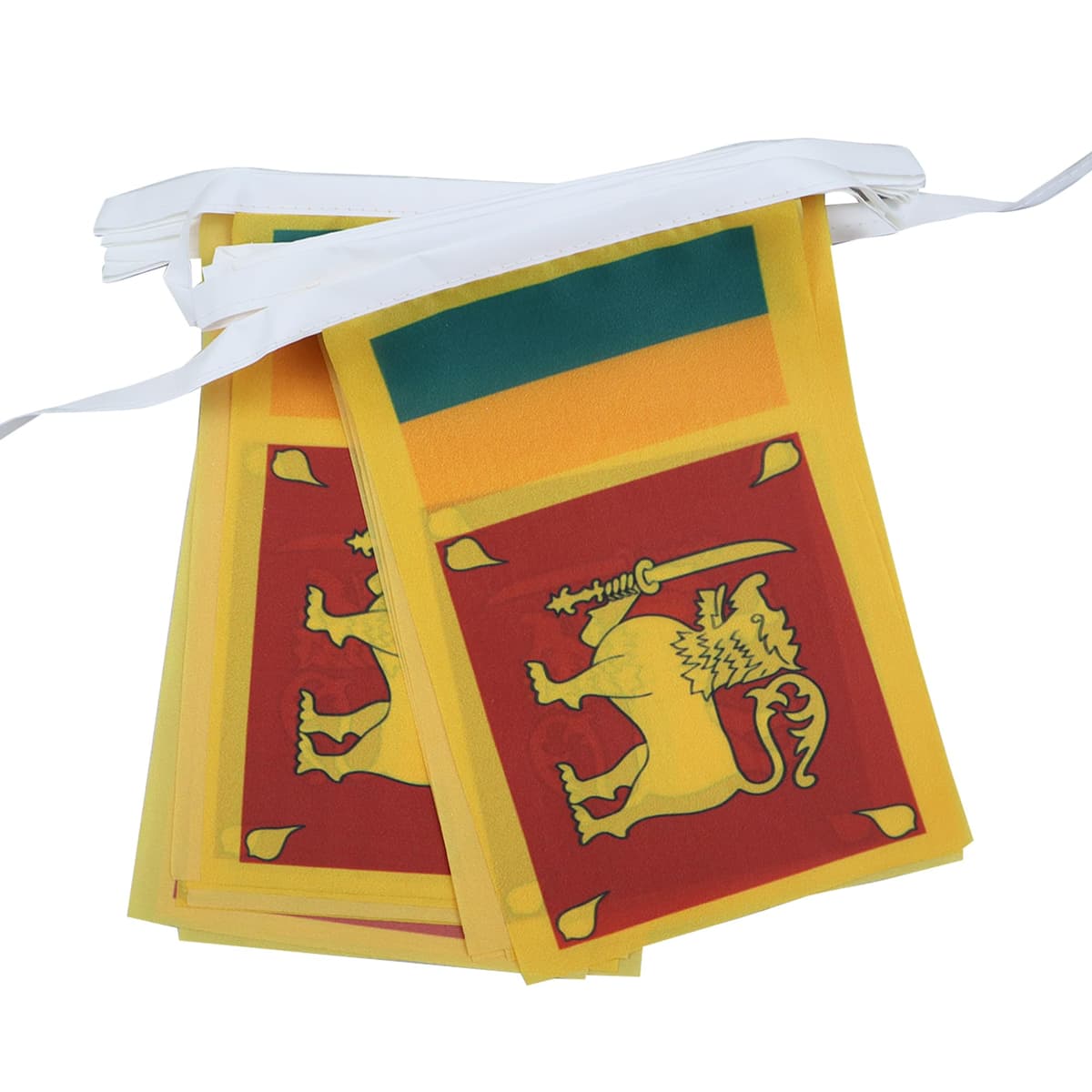 AZ FLAG Guirnalda 6 Metros, 20 Banderas de Sri Lanka 21x15 cm, Bandera Srilanqués 15 x 21 cm - Banderines
