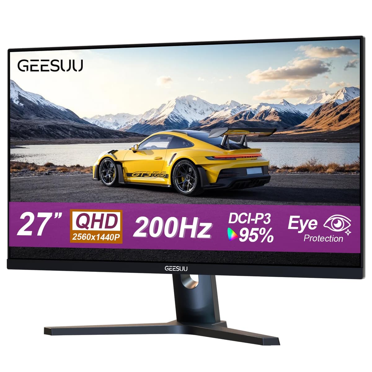 27 Pulgadas Monitor Gaming, 200Hz QHD 1440p, IPS, 95% DCI-P3, Baja Luz Azul, Sin Parpadeos, HDMI 2.1 y DP 1.4