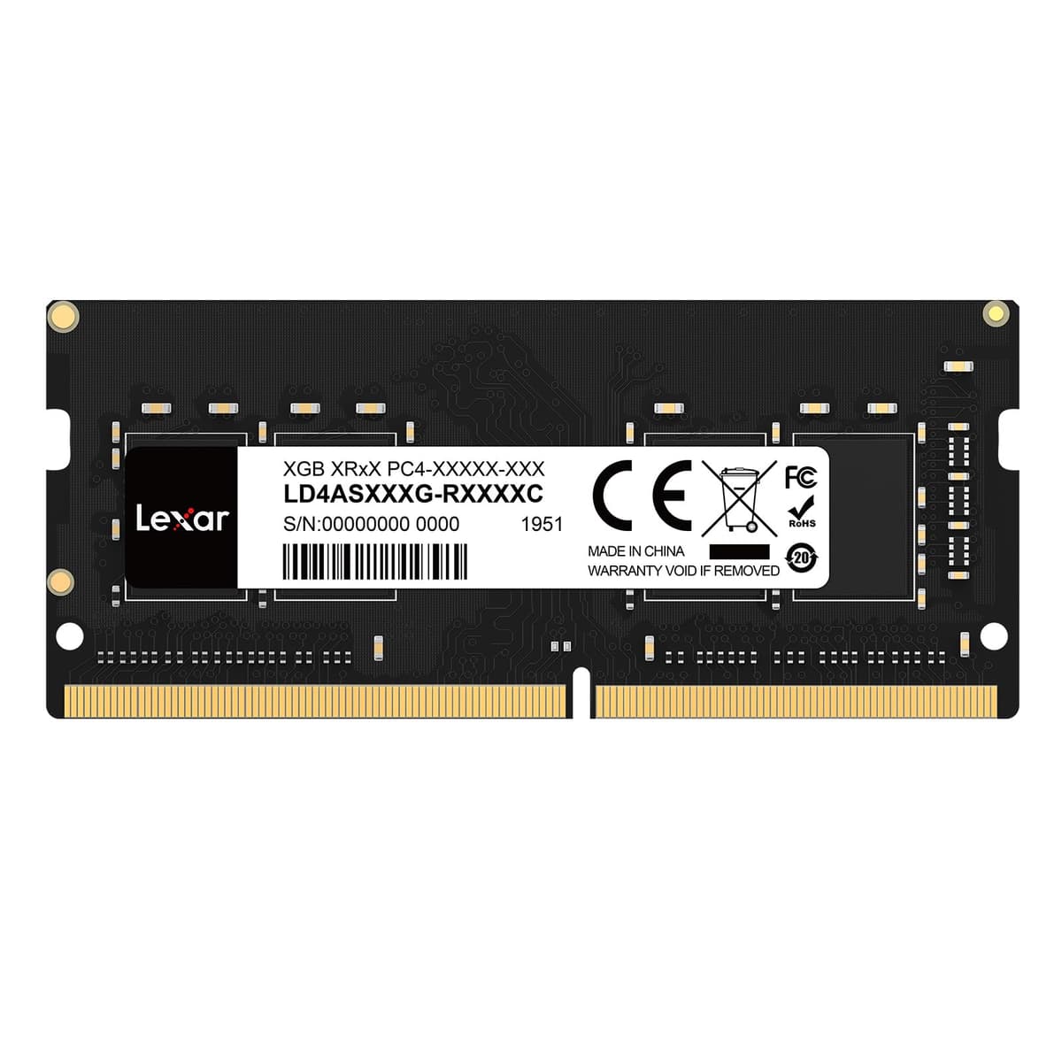 Lexar SODIMM 8GB DDR4 RAM 3200 MHz, 260-Pin DDR4 Laptop Ram, High-Performance SO-DIMM, PC Laptop Computer Memory, CL22-22-22-52, 1.2V, Black