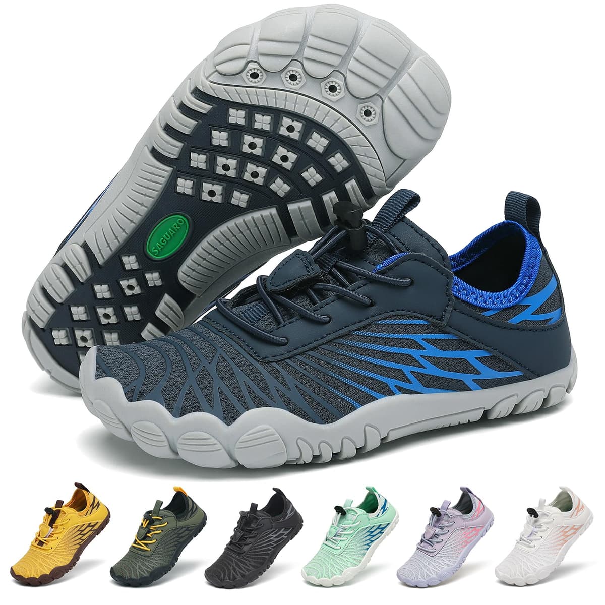 SAGUARO Zapatos descalzos para niños, de secado rápido, transpirables, con puntera ancha, talla 25-35