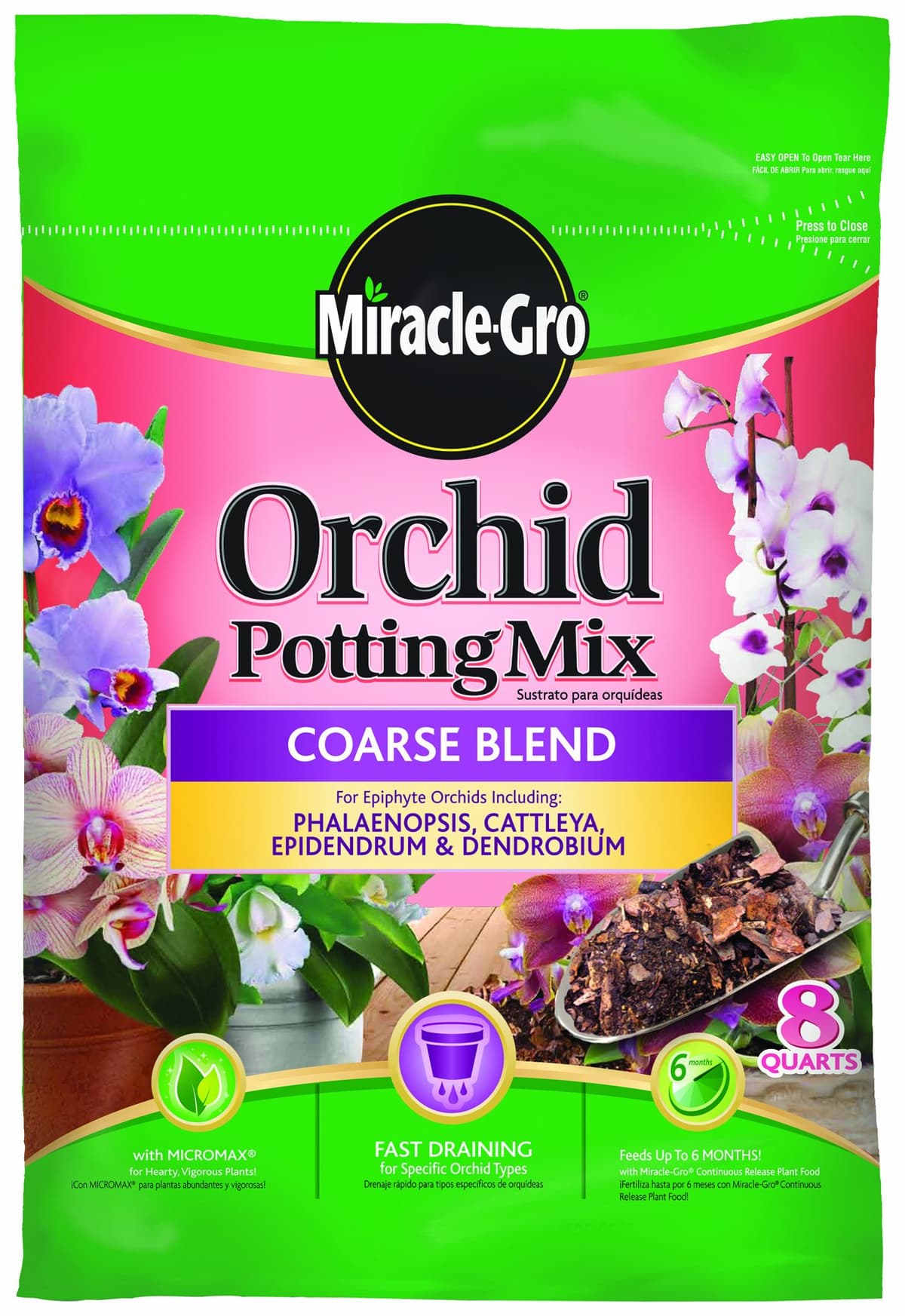 Miracle-Gro Orchid Potting Mix - Course Blend 8 Quart