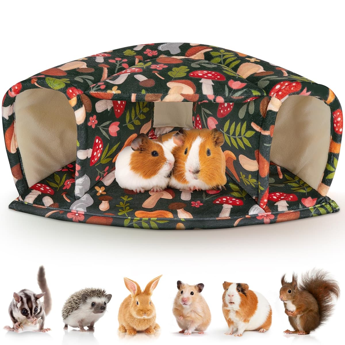 Guinea Pig Bed Small Animal Hideout House Warm Guinea Pig Tunnel Washable for Small Pet Hamster,Chinchilla,Bunny