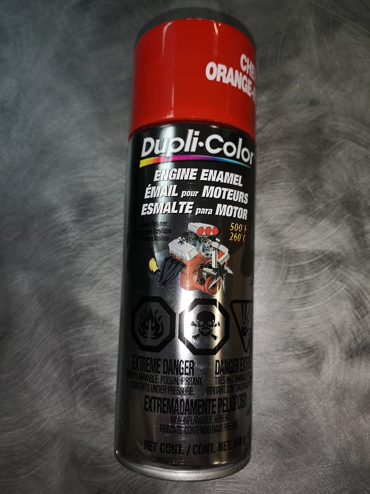 Dupli-Color CDE1607 Engine Paint with Ceramic, Chevrolet Orange-Red, 12 Ounce, 1 (Non-Carb Compliant)