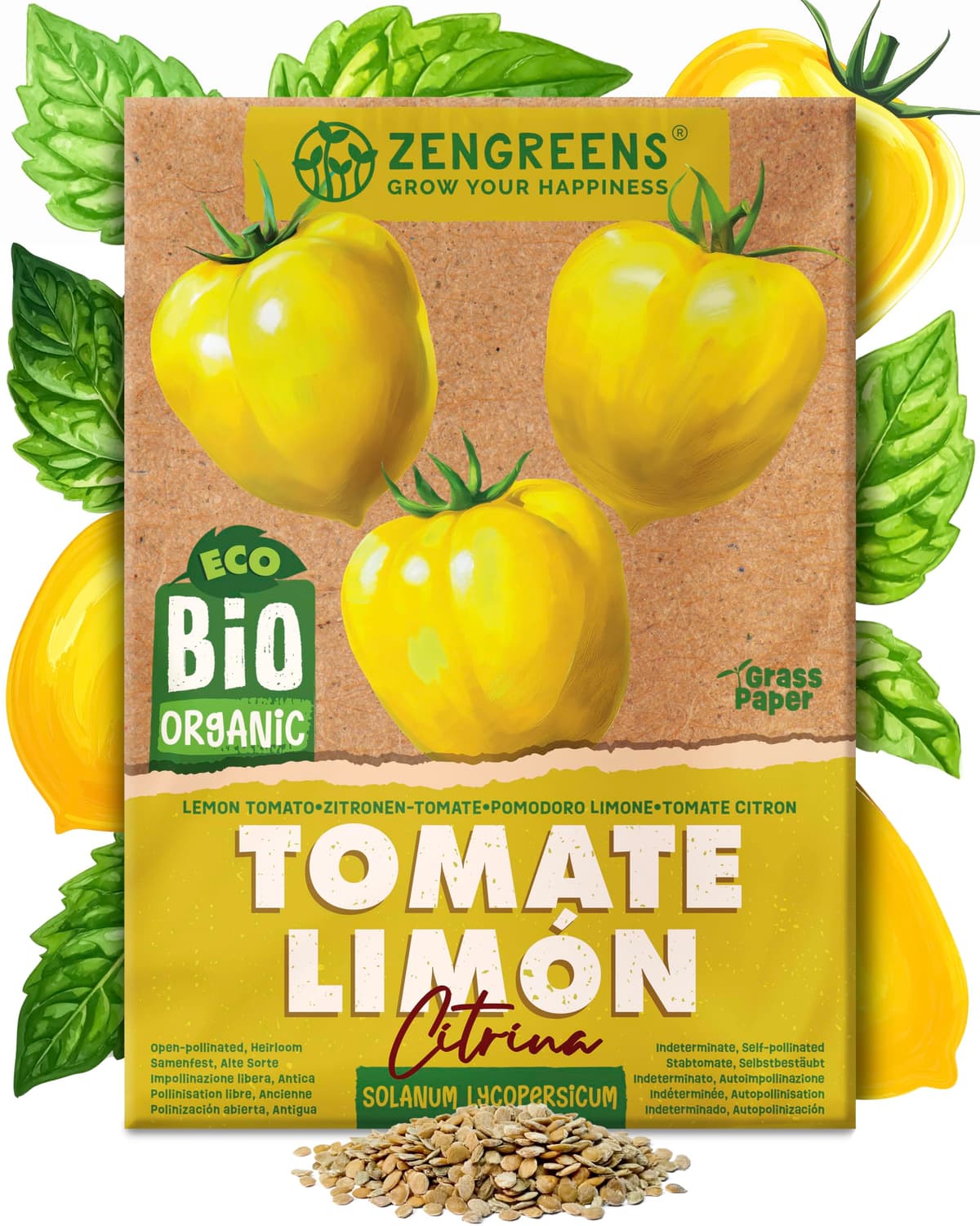 ZenGreens® - Semillas de tomate limón citrina bio