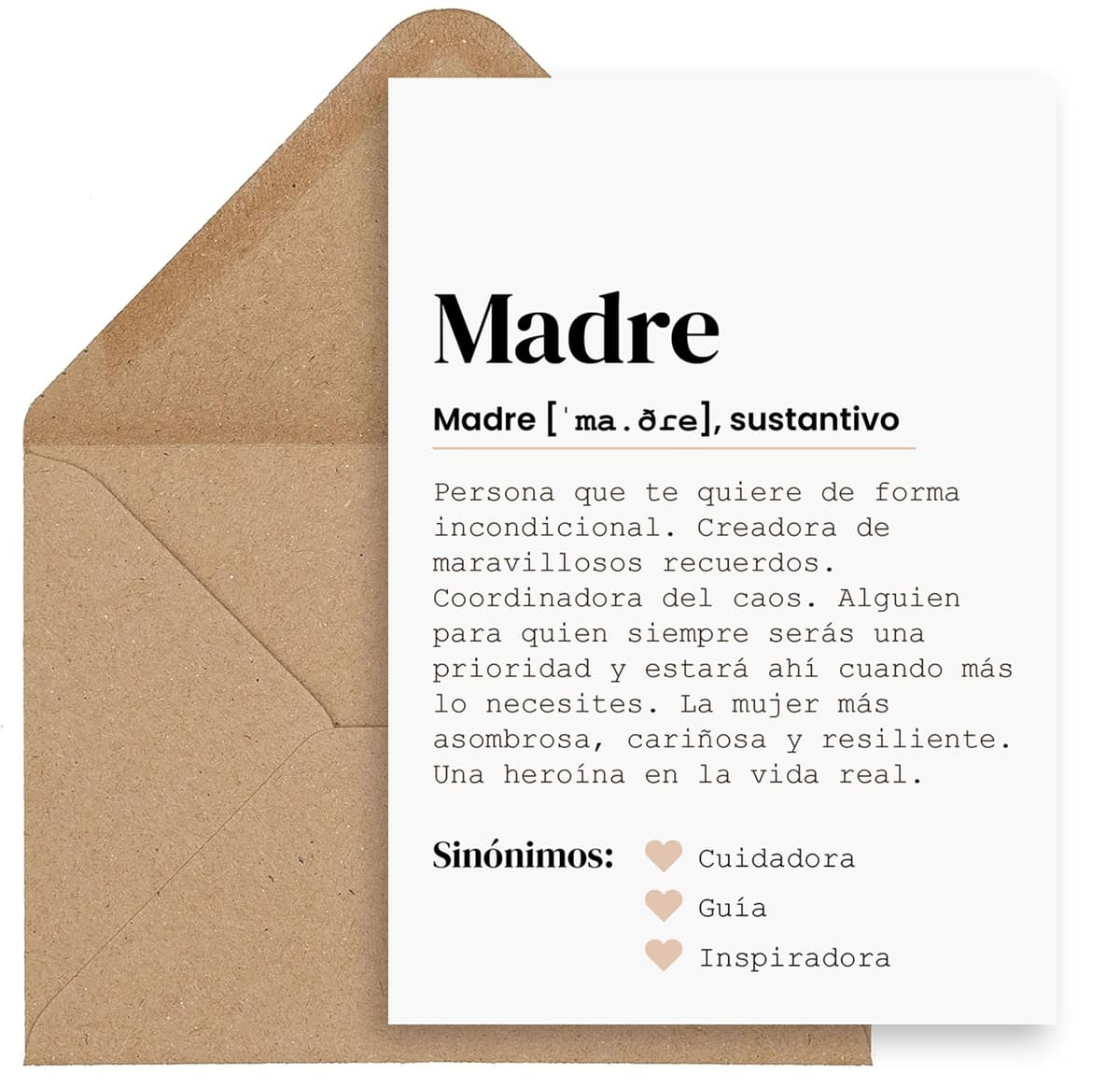 CONTRAXT Tarjeta regalo Dia de la Madre. Regalo original madre Postal mama cumpleaños mama Felicitacion tarjetas feliz día de la madre
