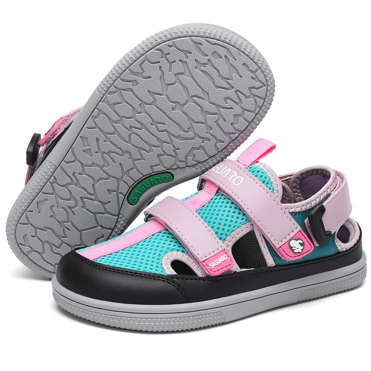 SAGUARO Sandalias Barefoot Niños con Puntera Cerrada Zapatillas de Verano Ligeras Transpirables- Diario, Colegio & Tiempo Libre, 25-36 EU