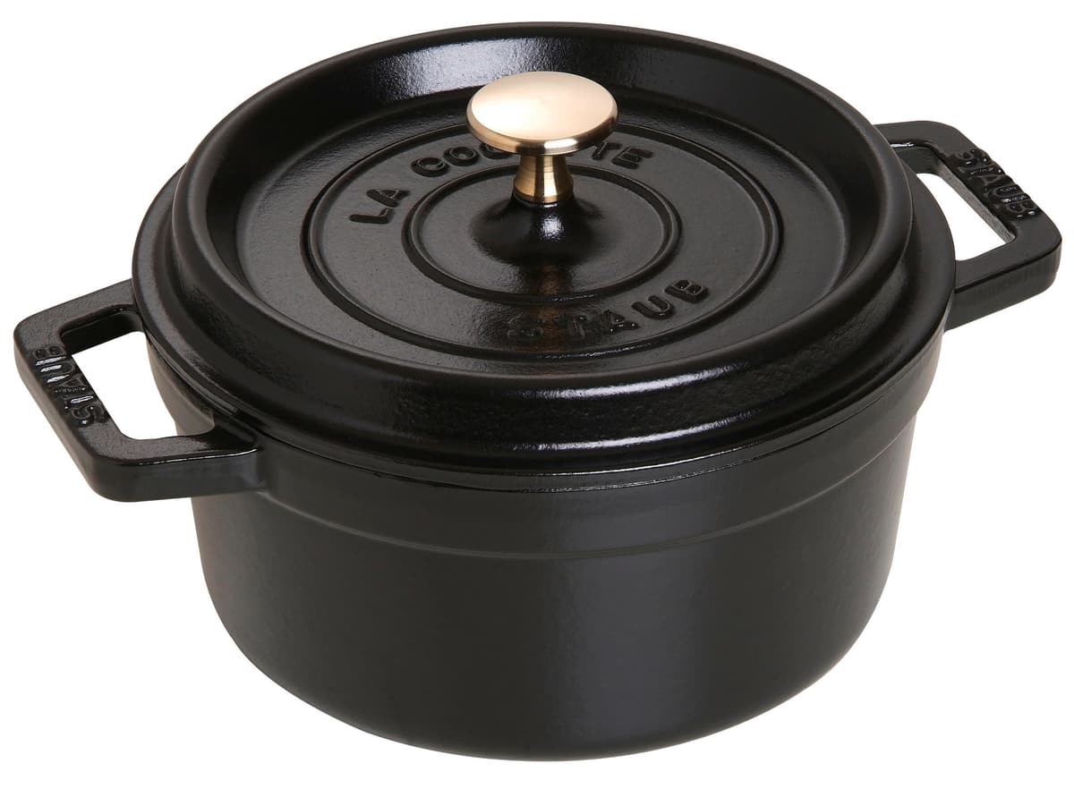 STAUB Cacerola/Cocotte de Hierro Fundido, 20 cm de Diámetro, 2,24 L, Negro
