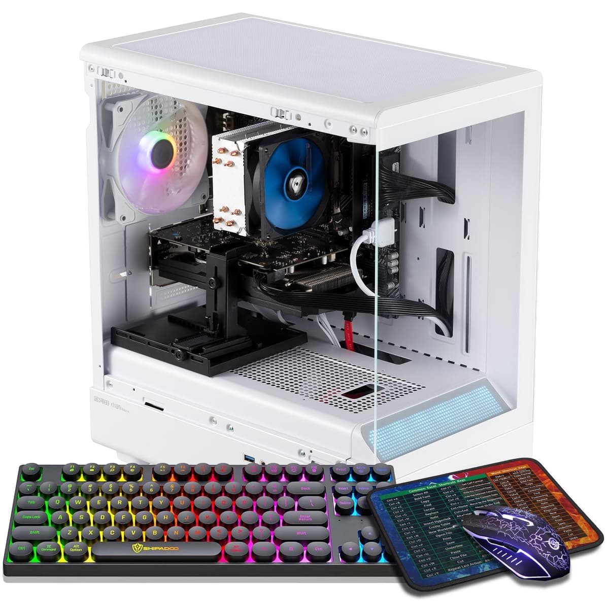 ZER-LON Gaming PC Desktop Computer, Core I7 up to 3.9GHz, Radeon RX 560 4GB GDDR5, 16G DDR3 RAM, 512GB NVME SSD, WiFi 5.0, Prebuilt Gaming PC Tower Computer with 5 RGB Fan