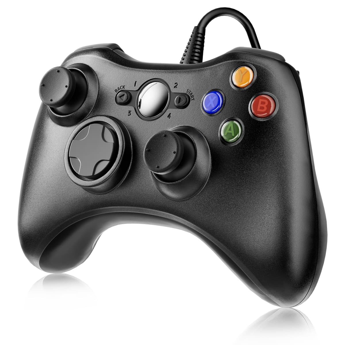 Suoxiom Wired Controller for Xbox 360 PC, USB Gaming Gamepad with Ergonomic Design, Plug & Play Dual Vibration Controller Compatible with Xbox 360 & Windows 10/8/7/XP