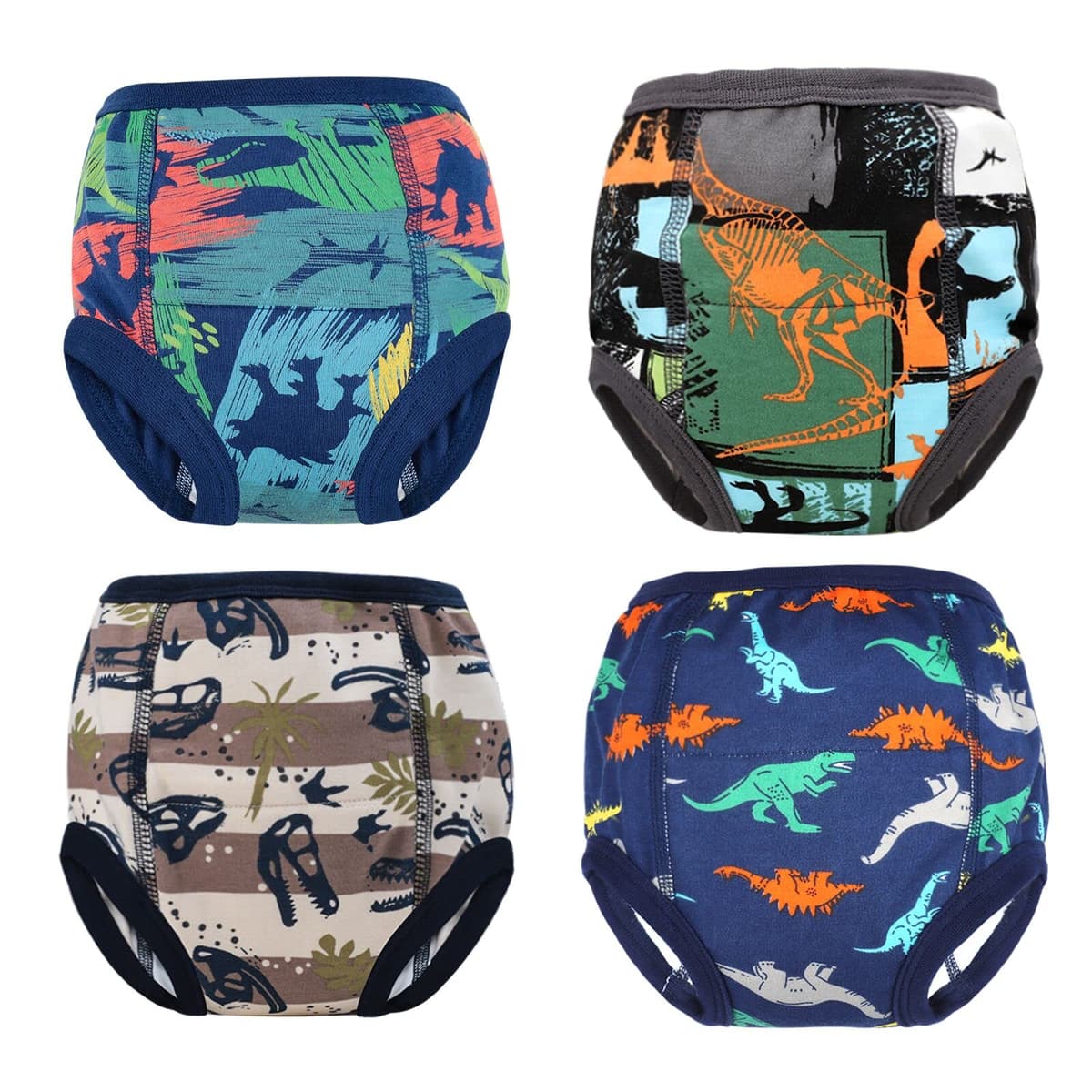 FLYISH DIRECT Training Pants Boys, Potty Training Pants 100% Cotton Toilet Baby Training Underwear, 4 Packs