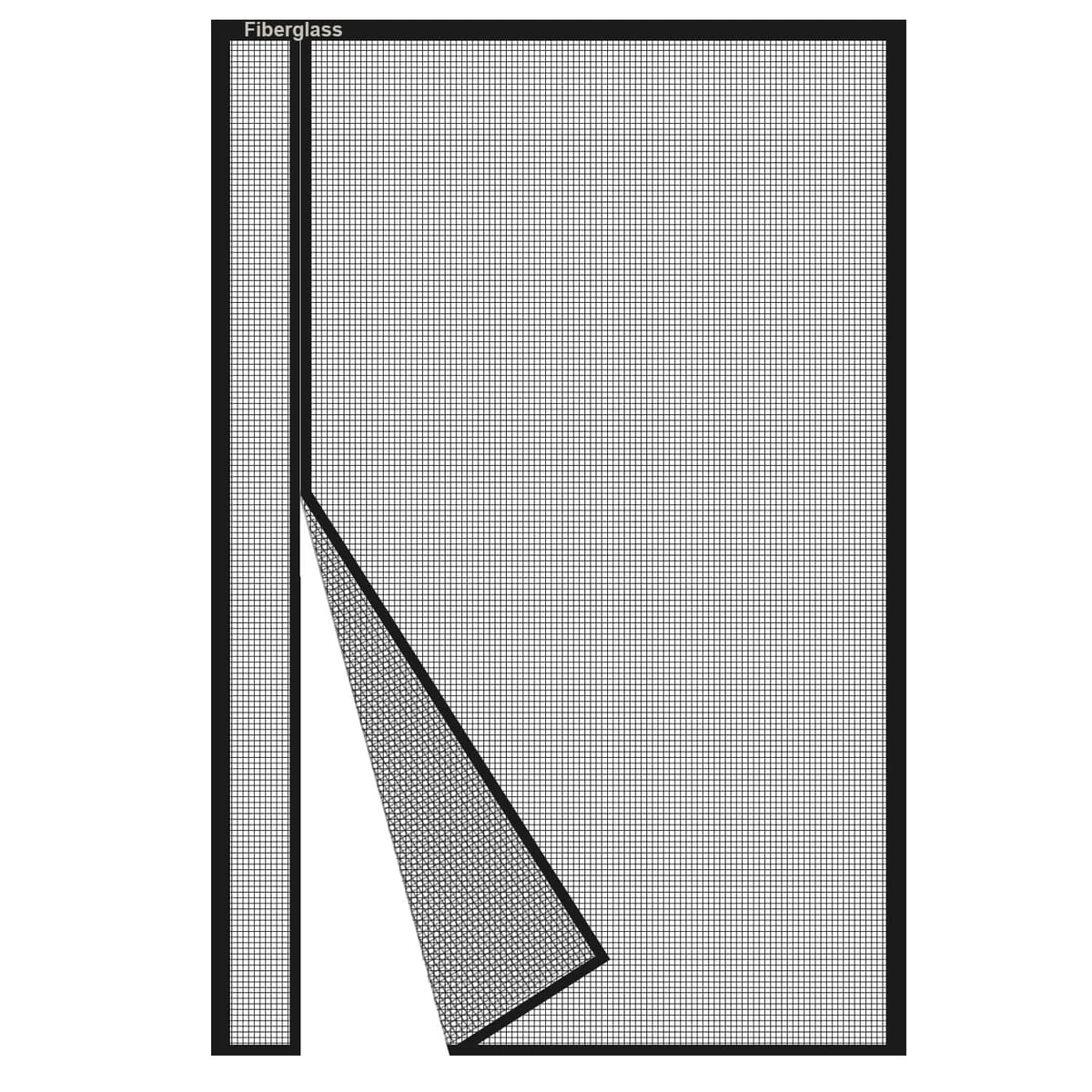 Risareyi Mosquitera Puerta Magnetica 180x210cm, Apertura Lateral Cortina Magnética Puerta Exterior Corredera para Balcon, Mosquitera con Imanes de Malla de Fibra de Vidrio Antimosquitos, Negro