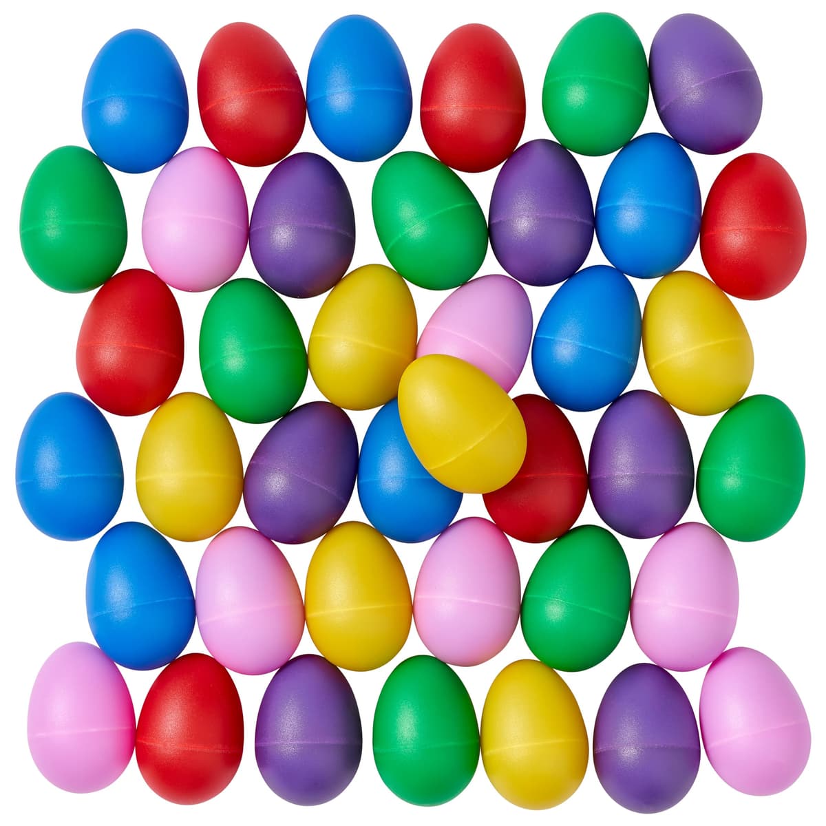 THE TWIDDLERS Set de 40 Huevos Musicales Tipo Maraca para Niños - Instrumentos de Percusión en 6 Colores para Búsqueda de Huevos de Pascua y Fiestas