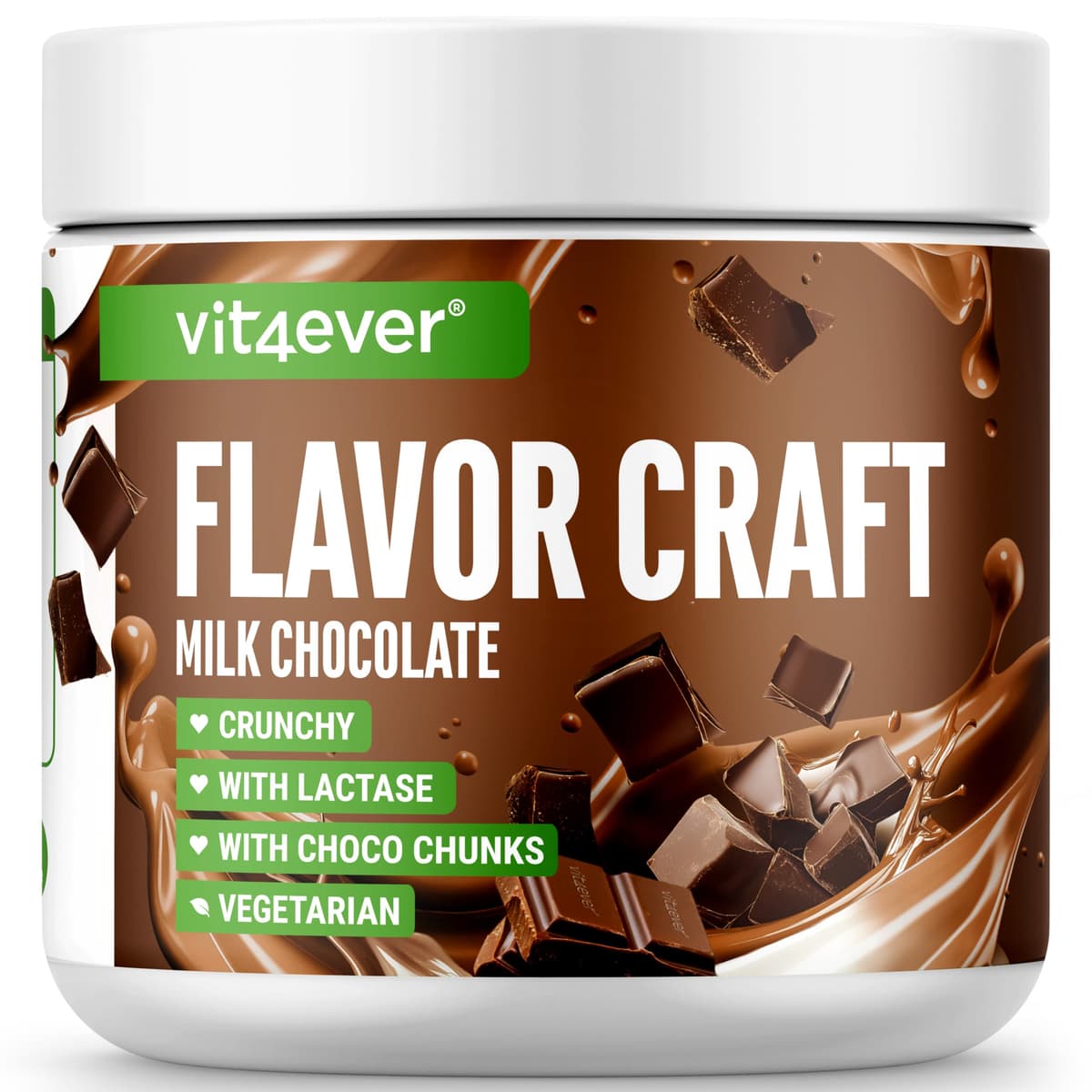 Polvo aromatizante Chocolate con leche - 250 g - Sabor y dulzor deliciosos - Uso versátil para alimentos y bebidas - Polvo aromatizante - FLAVOR CRAFT