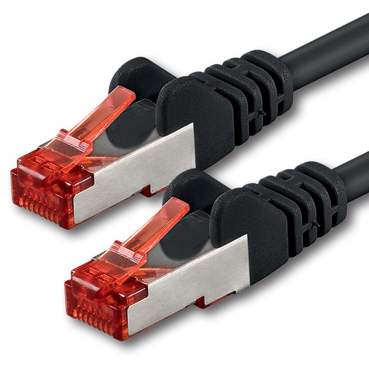 1aTTack.de 1x 10m - Cat 6 network cable patch cable Cat6 RJ45 SFTP - black