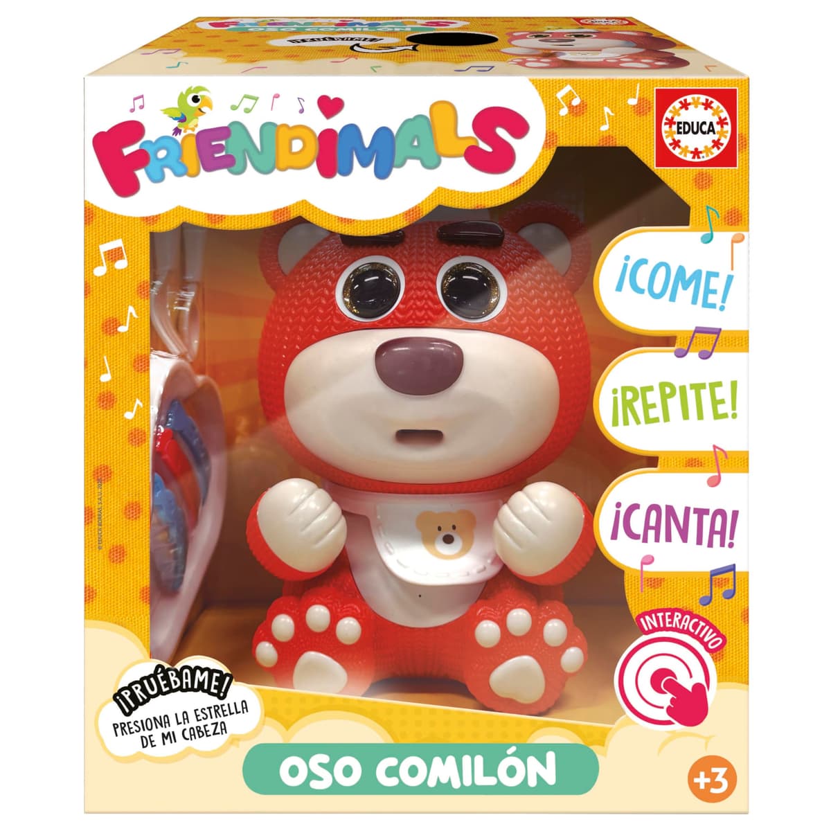 Educa - Oso Comilón Interactivo Friendimals | Come, Canta y Repite tu Voz | Diversión Educativa para niños | A Partir de 3 4 5 años (20435)